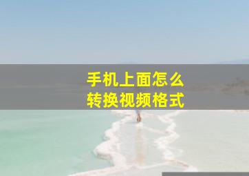 手机上面怎么转换视频格式