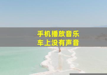 手机播放音乐车上没有声音