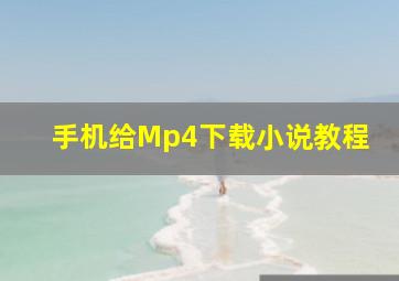 手机给Mp4下载小说教程