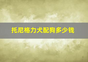 托尼格力犬配狗多少钱