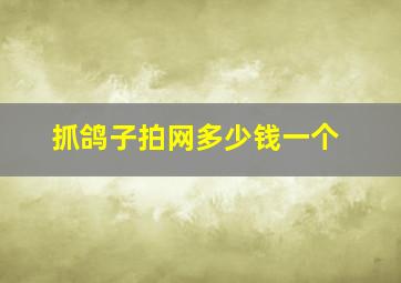 抓鸽子拍网多少钱一个