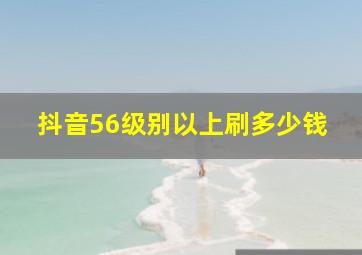 抖音56级别以上刷多少钱