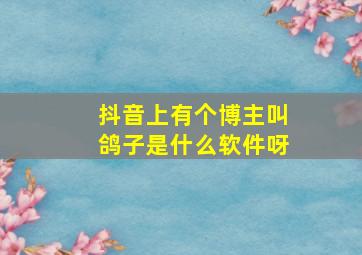 抖音上有个博主叫鸽子是什么软件呀