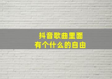 抖音歌曲里面有个什么的自由