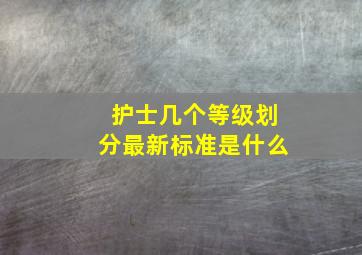 护士几个等级划分最新标准是什么