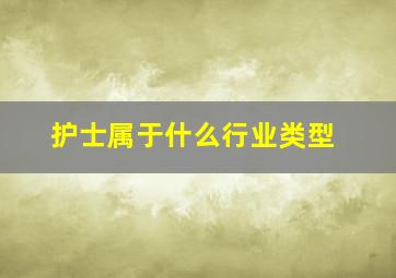 护士属于什么行业类型