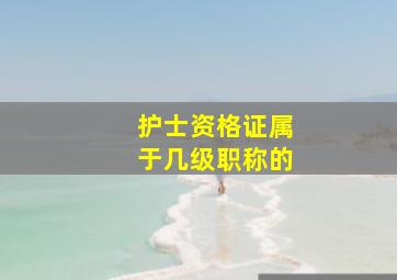 护士资格证属于几级职称的