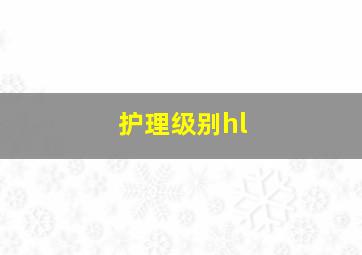 护理级别hl