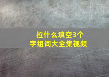 拉什么填空3个字组词大全集视频