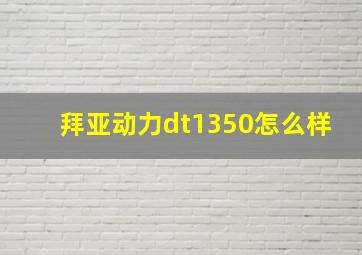 拜亚动力dt1350怎么样