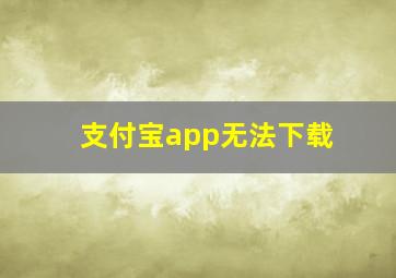 支付宝app无法下载