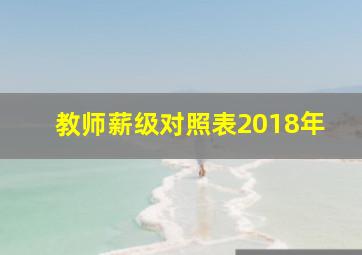 教师薪级对照表2018年