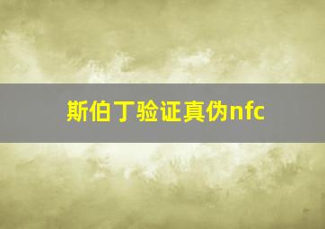 斯伯丁验证真伪nfc