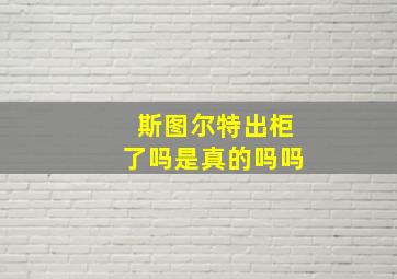 斯图尔特出柜了吗是真的吗吗