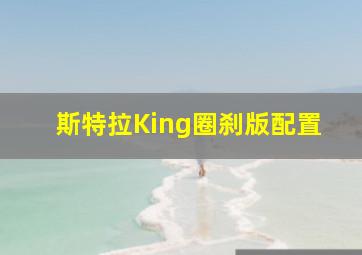 斯特拉King圈刹版配置