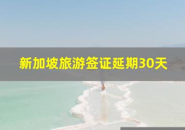 新加坡旅游签证延期30天