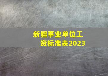 新疆事业单位工资标准表2023