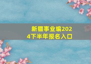 新疆事业编2024下半年报名入口