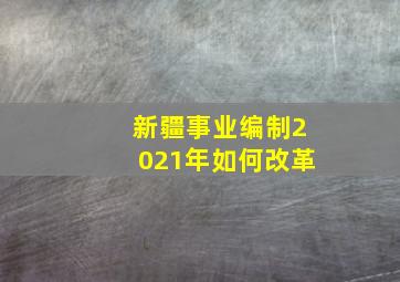 新疆事业编制2021年如何改革