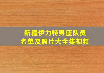 新疆伊力特男篮队员名单及照片大全集视频