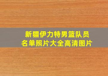 新疆伊力特男篮队员名单照片大全高清图片