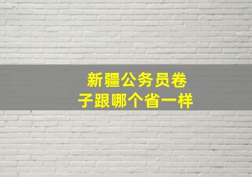 新疆公务员卷子跟哪个省一样