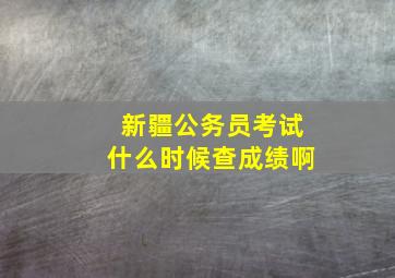 新疆公务员考试什么时候查成绩啊