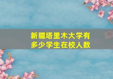 新疆塔里木大学有多少学生在校人数