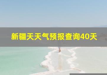 新疆天天气预报查询40天