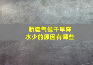 新疆气候干旱降水少的原因有哪些