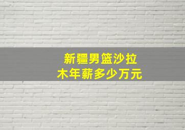 新疆男篮沙拉木年薪多少万元