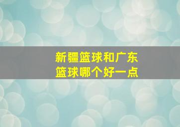 新疆篮球和广东篮球哪个好一点