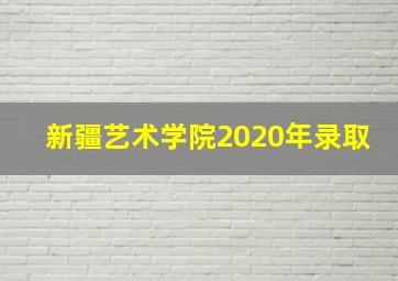 新疆艺术学院2020年录取