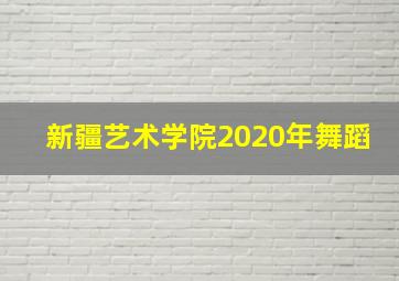 新疆艺术学院2020年舞蹈