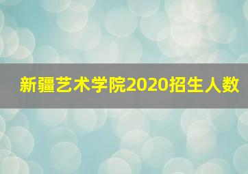 新疆艺术学院2020招生人数