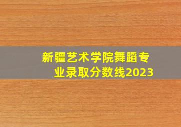 新疆艺术学院舞蹈专业录取分数线2023