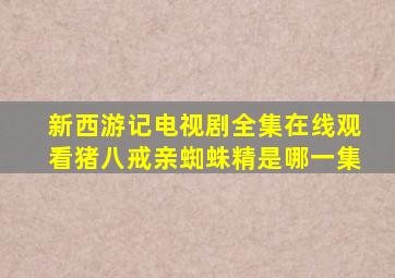 新西游记电视剧全集在线观看猪八戒亲蜘蛛精是哪一集