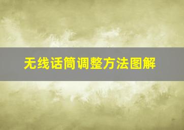 无线话筒调整方法图解