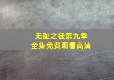 无耻之徒第九季全集免费观看高清