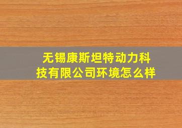 无锡康斯坦特动力科技有限公司环境怎么样