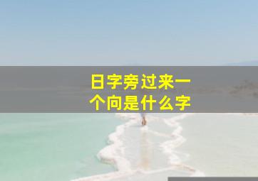 日字旁过来一个向是什么字