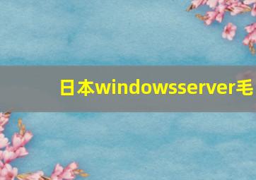 日本windowsserver毛