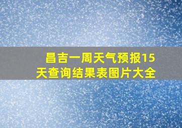 昌吉一周天气预报15天查询结果表图片大全