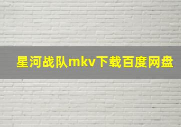 星河战队mkv下载百度网盘