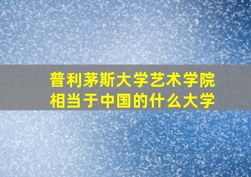 普利茅斯大学艺术学院相当于中国的什么大学