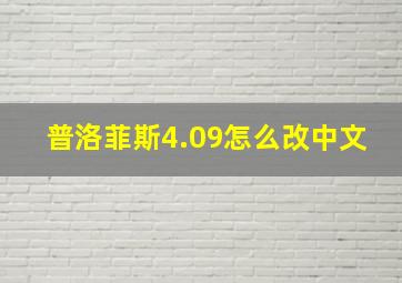 普洛菲斯4.09怎么改中文