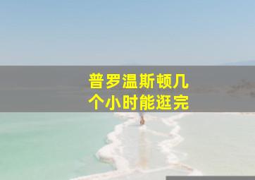 普罗温斯顿几个小时能逛完