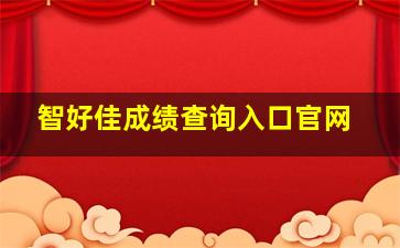 智好佳成绩查询入口官网