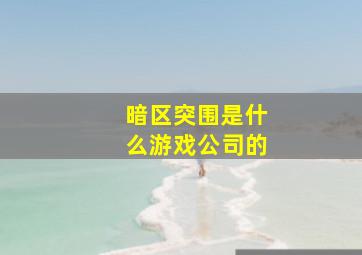 暗区突围是什么游戏公司的