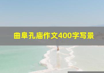 曲阜孔庙作文400字写景